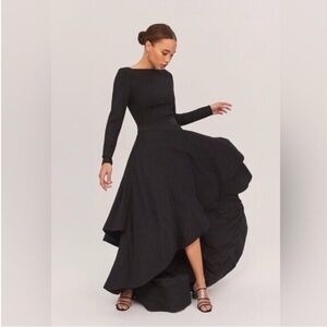 Fame & Partner Westside Dress Black Woven Shimmer